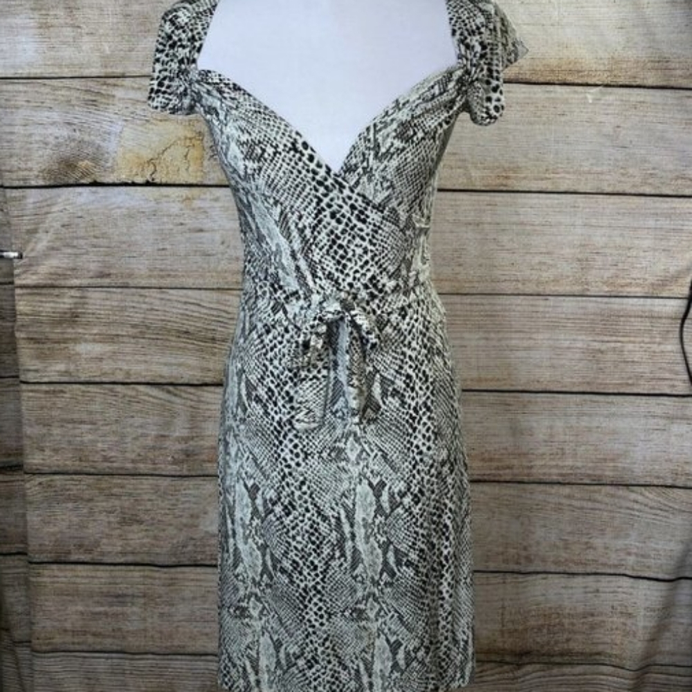 Norma Kamali Snake Skin True Wrap Dress Size L